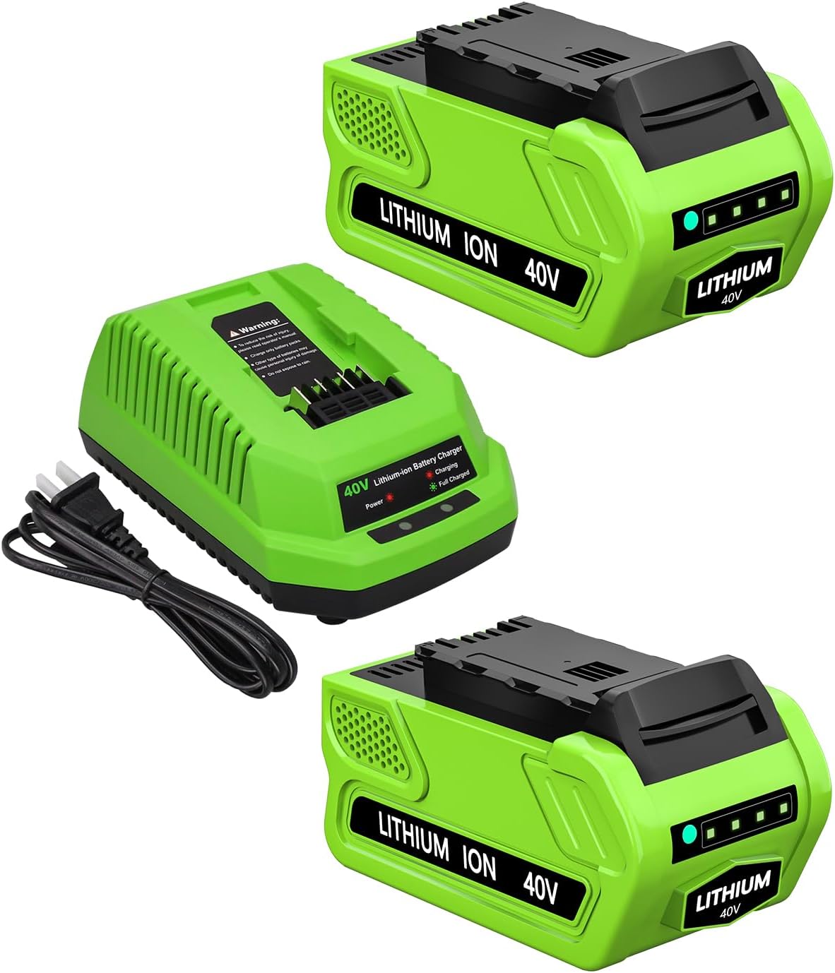 2 Baterías 40V 6.0Ah Repuesto Greenworks 29482