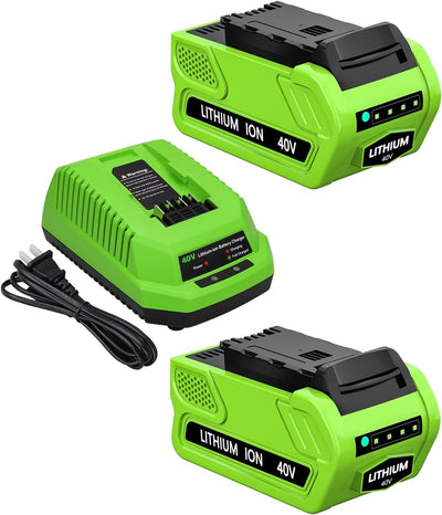 2 Baterías 40V 6.0Ah Repuesto Greenworks 29482