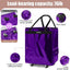 Bolsa reutilizable con ruedas 3 asas cremallera plegable