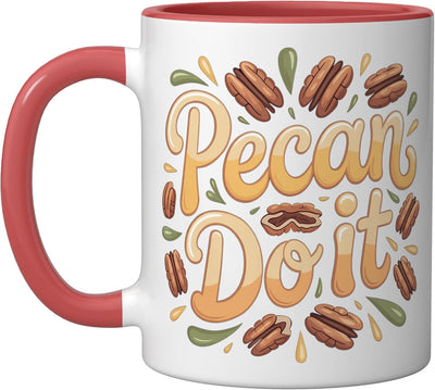 Taza cerámica Pecan Do It Motivacional en rojo/blanco