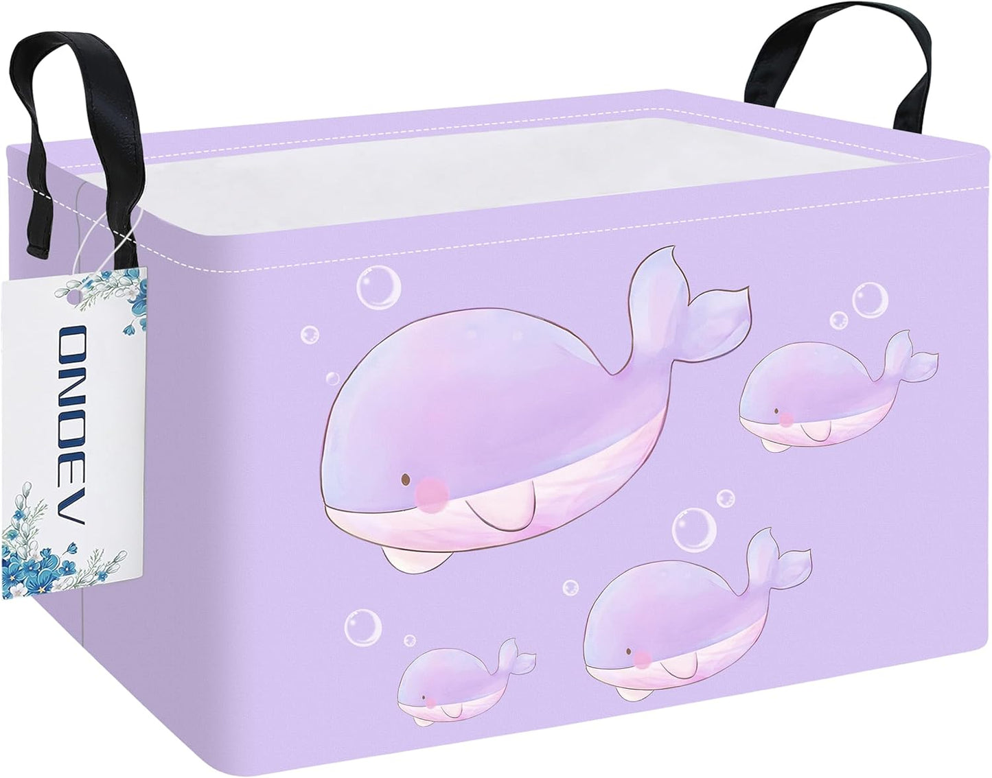 Cesta rectangular para ropa sucia niños impermeable morado