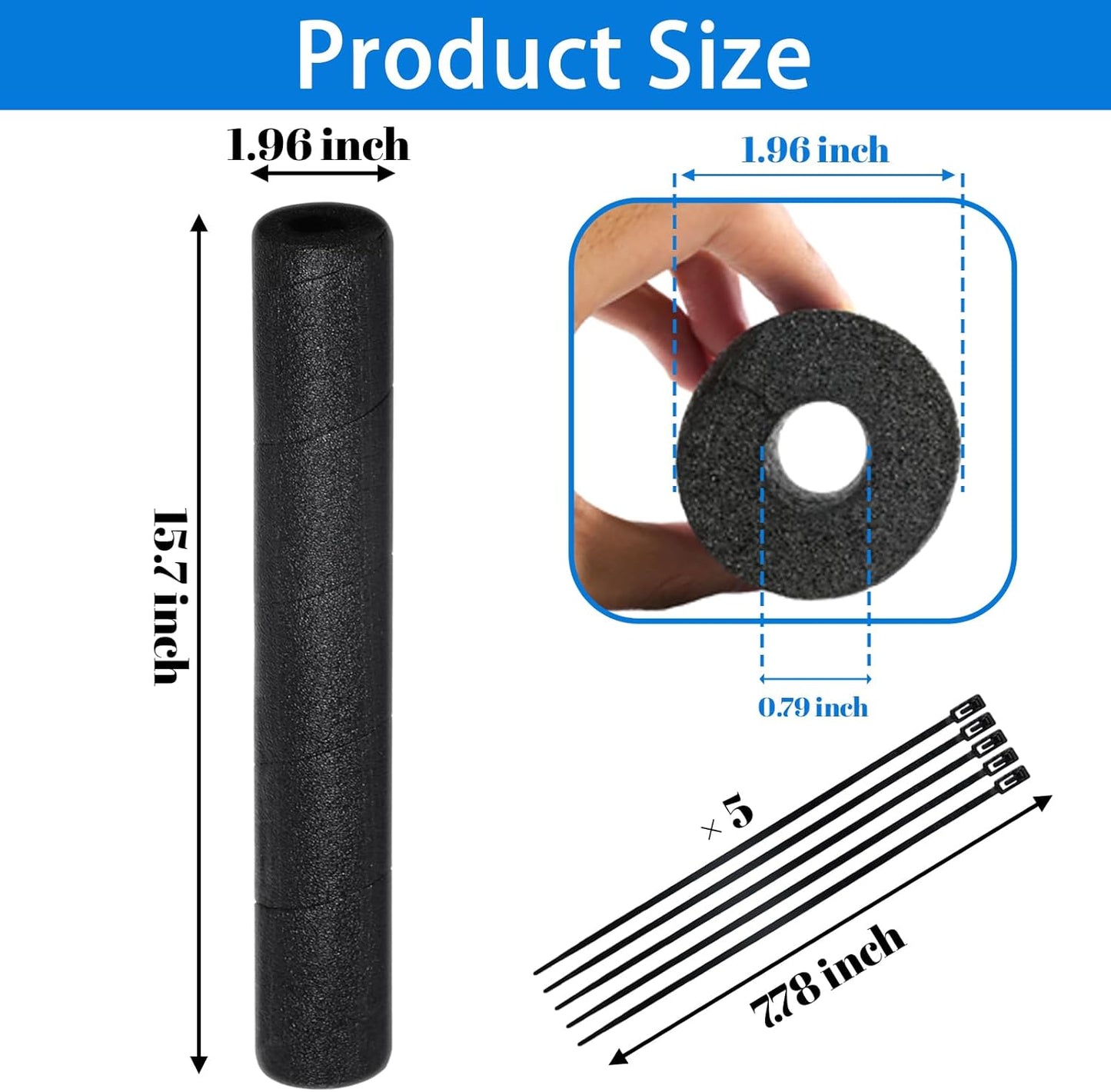 Tubo espuma aislante negra 15.7pulg proteccion multiuso