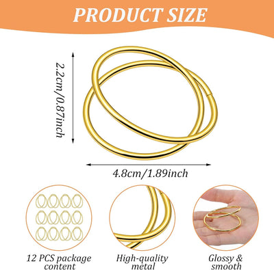 12 Servilleteros Dorados Metal Espiral para Boda Fiesta