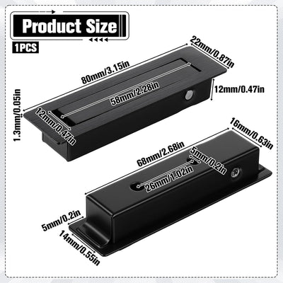 Manija puerta corredera acero inox color negro
