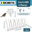 Púas pájaro 3.28ft acero inox 304 base plástico jardín 4 pzas