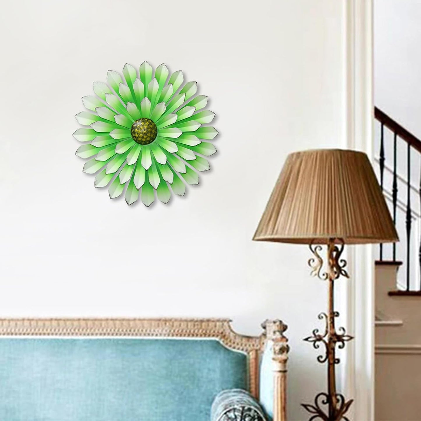 Decoración pared flores metal para interiores exteriores