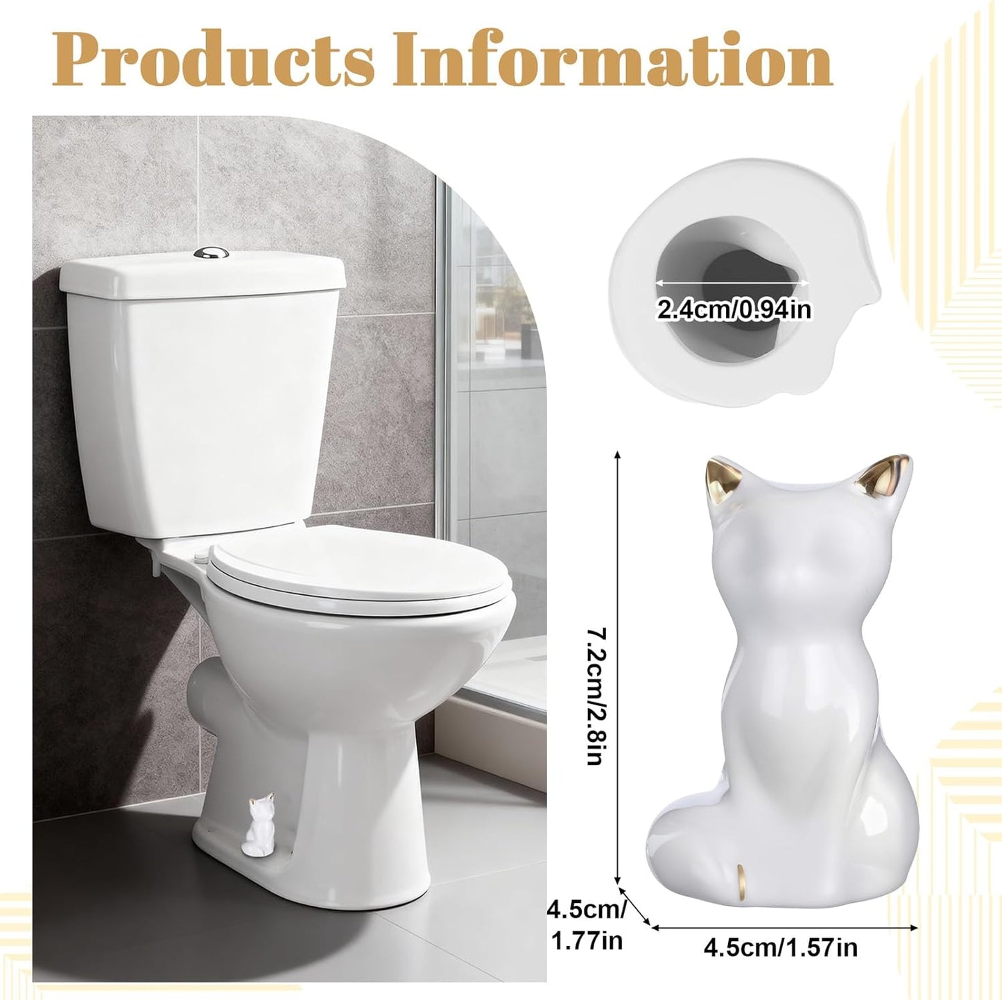 2 Fundas Pernos Inodoro Cerámica Fácil Instalación Blanco