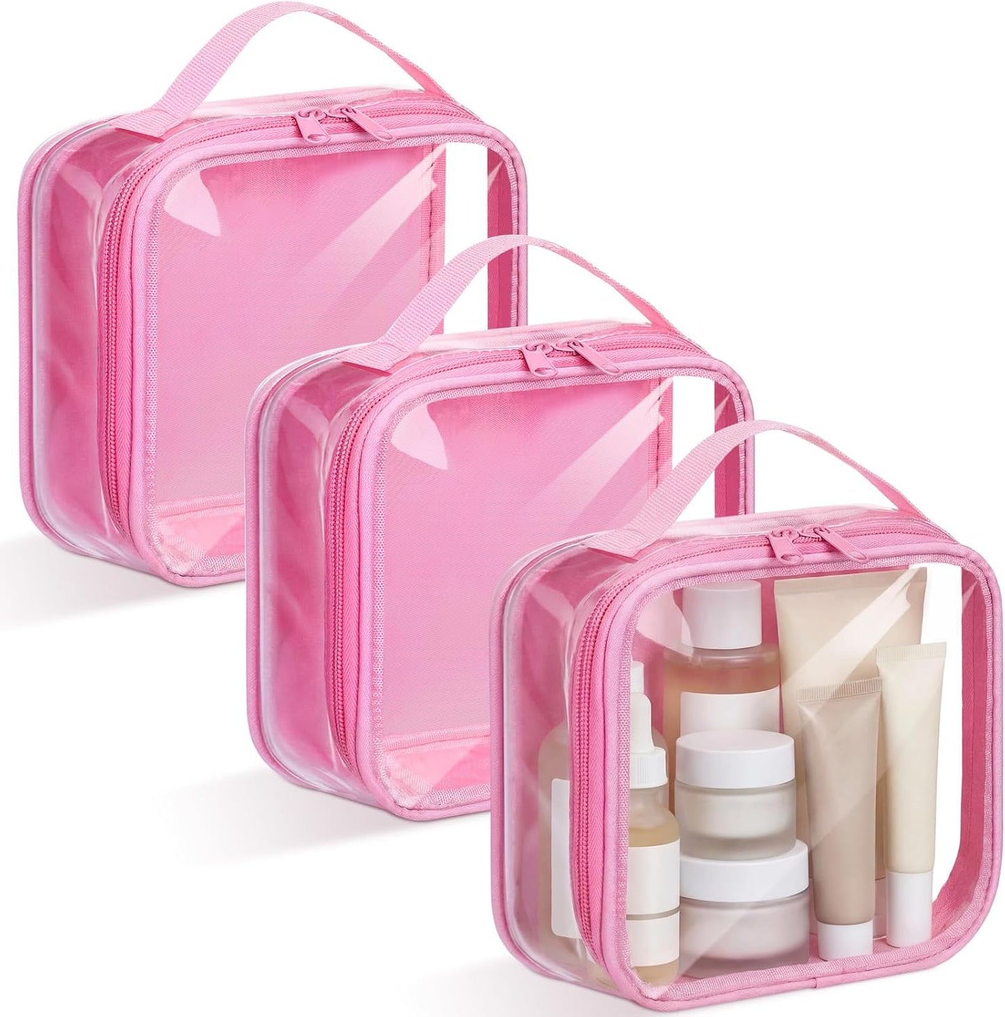 3 bolsas TSA aprobadas reutilizables 1qt transparente con asa