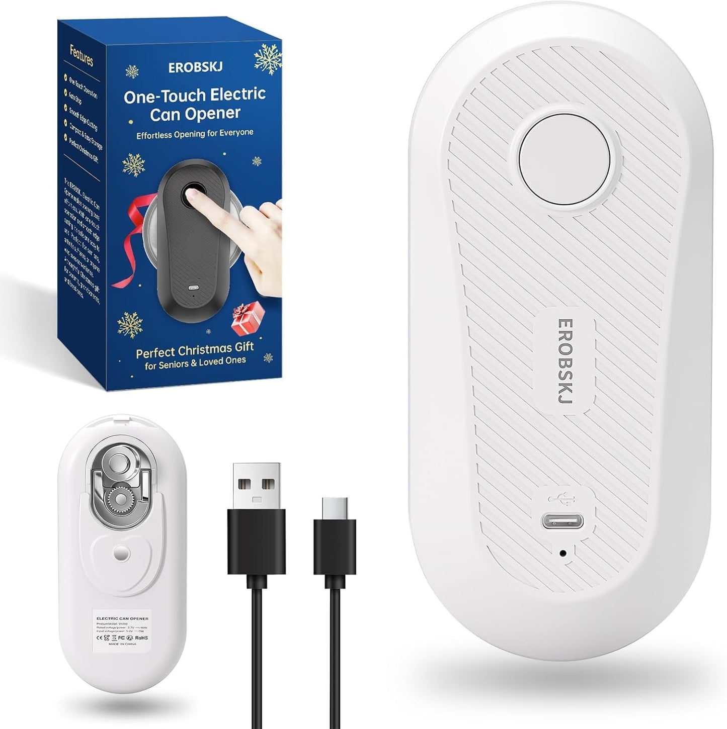 Abrelatas eléctrico automático para personas mayores y artritis
