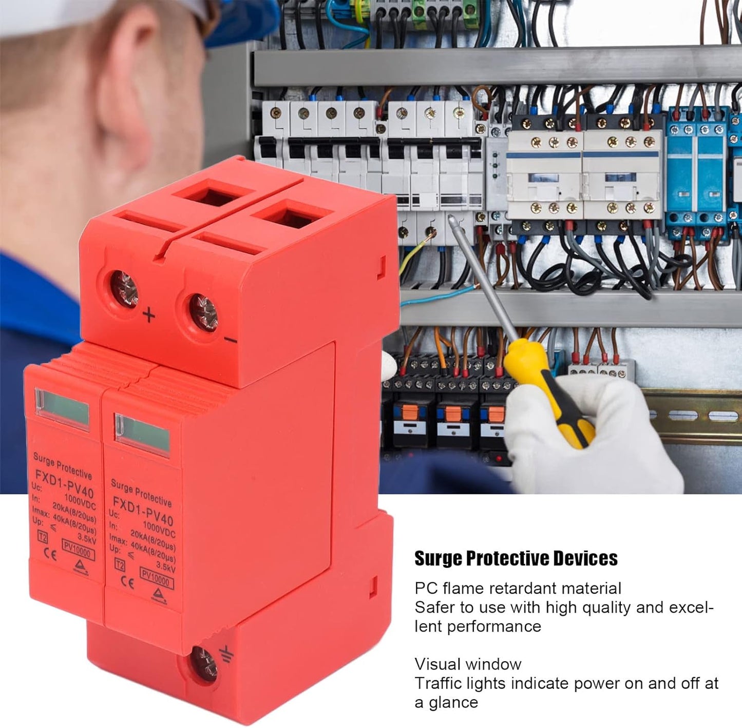 Dispositivo proteccion DC 1000V FXD1-PV40 2P 40KA
