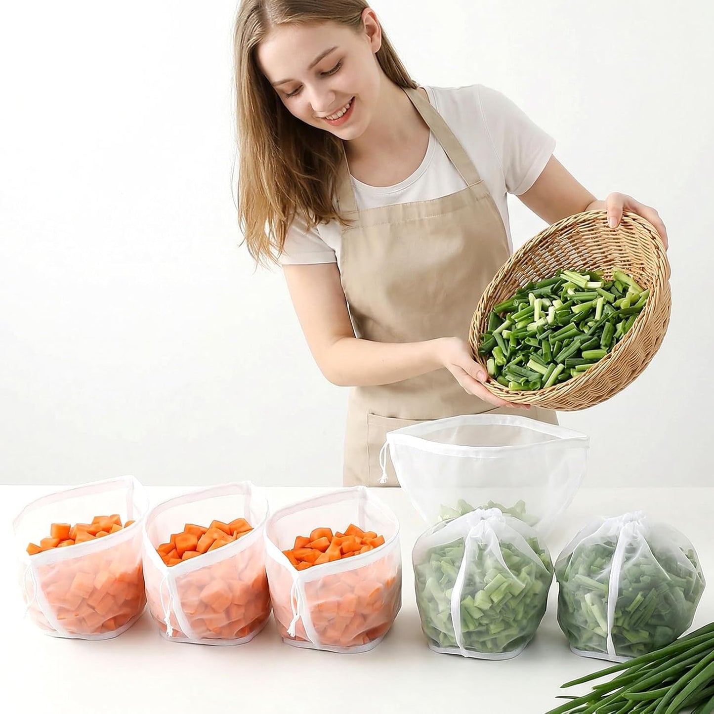 Bolsas de estopilla para colar de nailon, multiusos para leche de nuez y soja