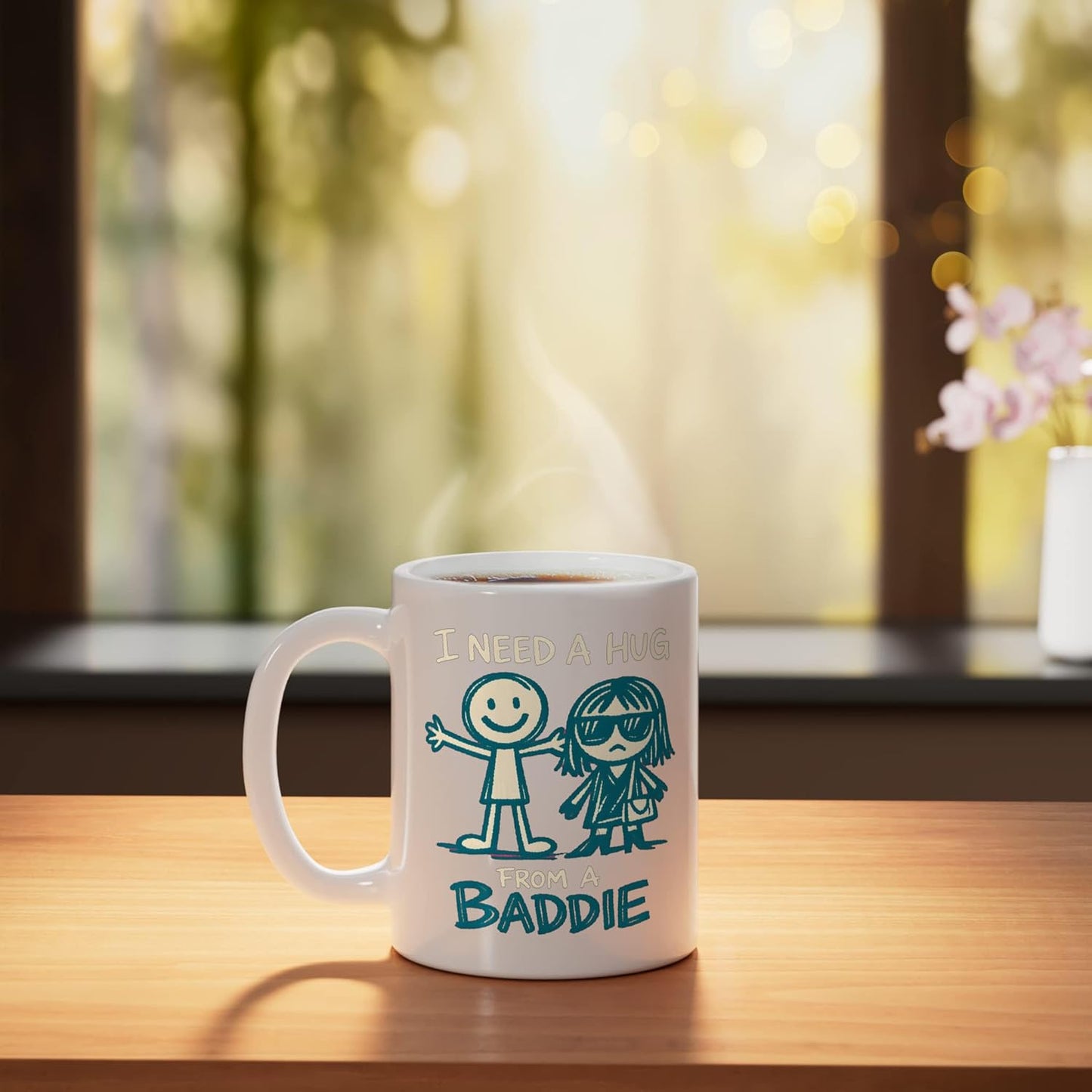 Taza Cerámica Relación Divertida Baddie Blanco