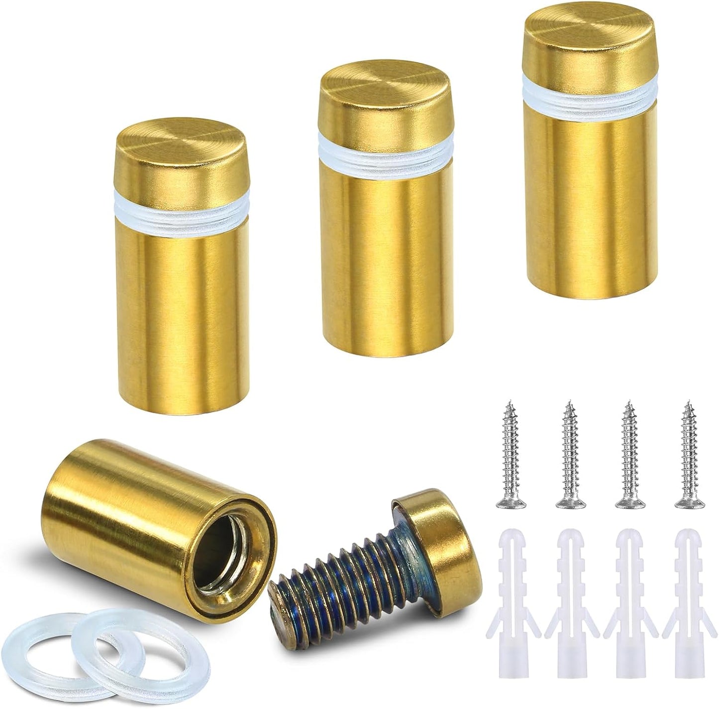 Tornillos soporte letrero acero inox 0.472x0.787pulg