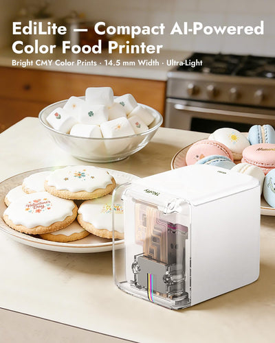 Impresora Alimentos Color Portátil IA Arte Leche Macarrón Pasteles
