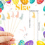 120 Palillos Bambú Conejo Pascua Coloridos para Aperitivos