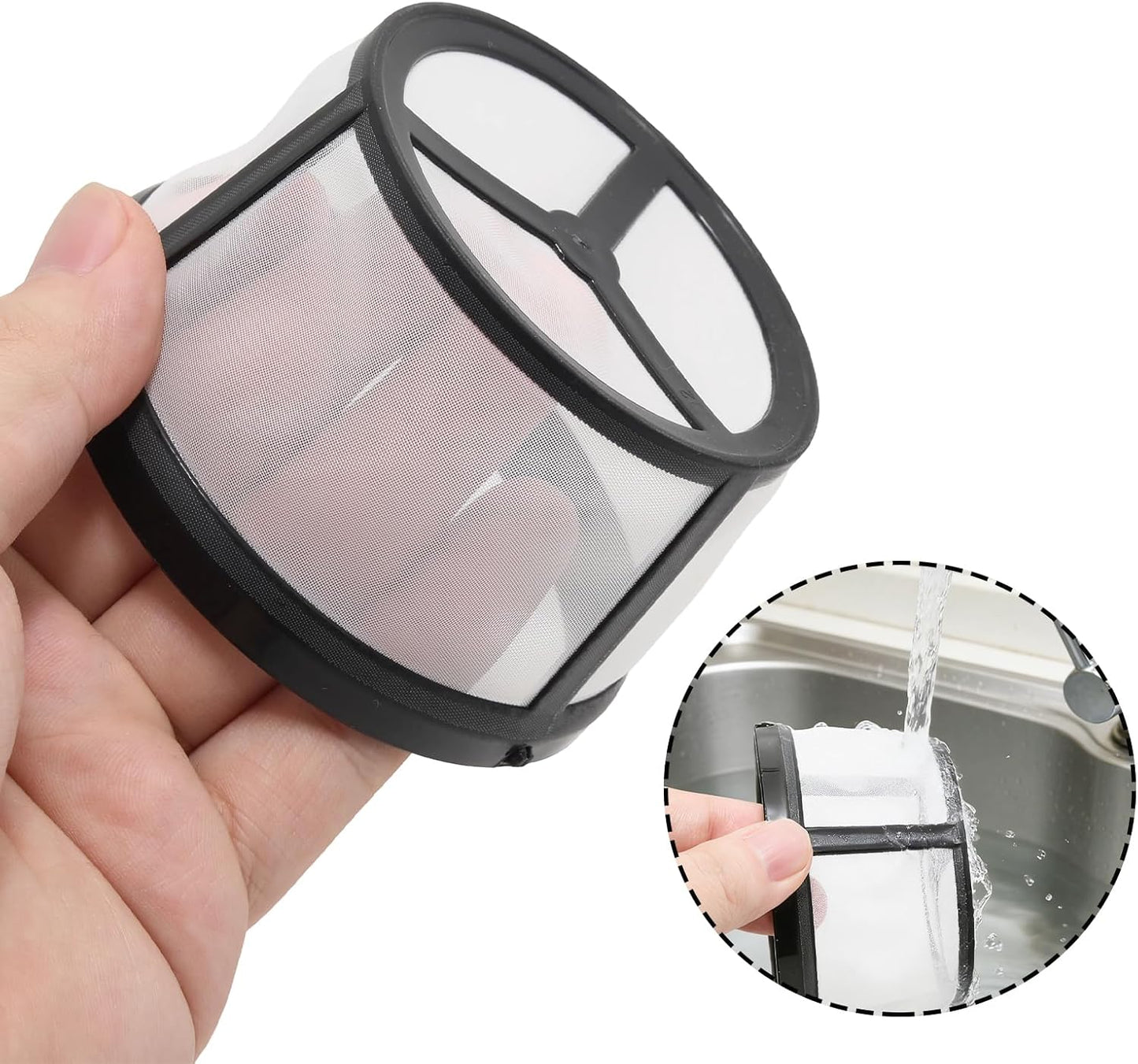 2 Filtros Café Reutilizables Malla Nailon Asa 4-5 Tazas