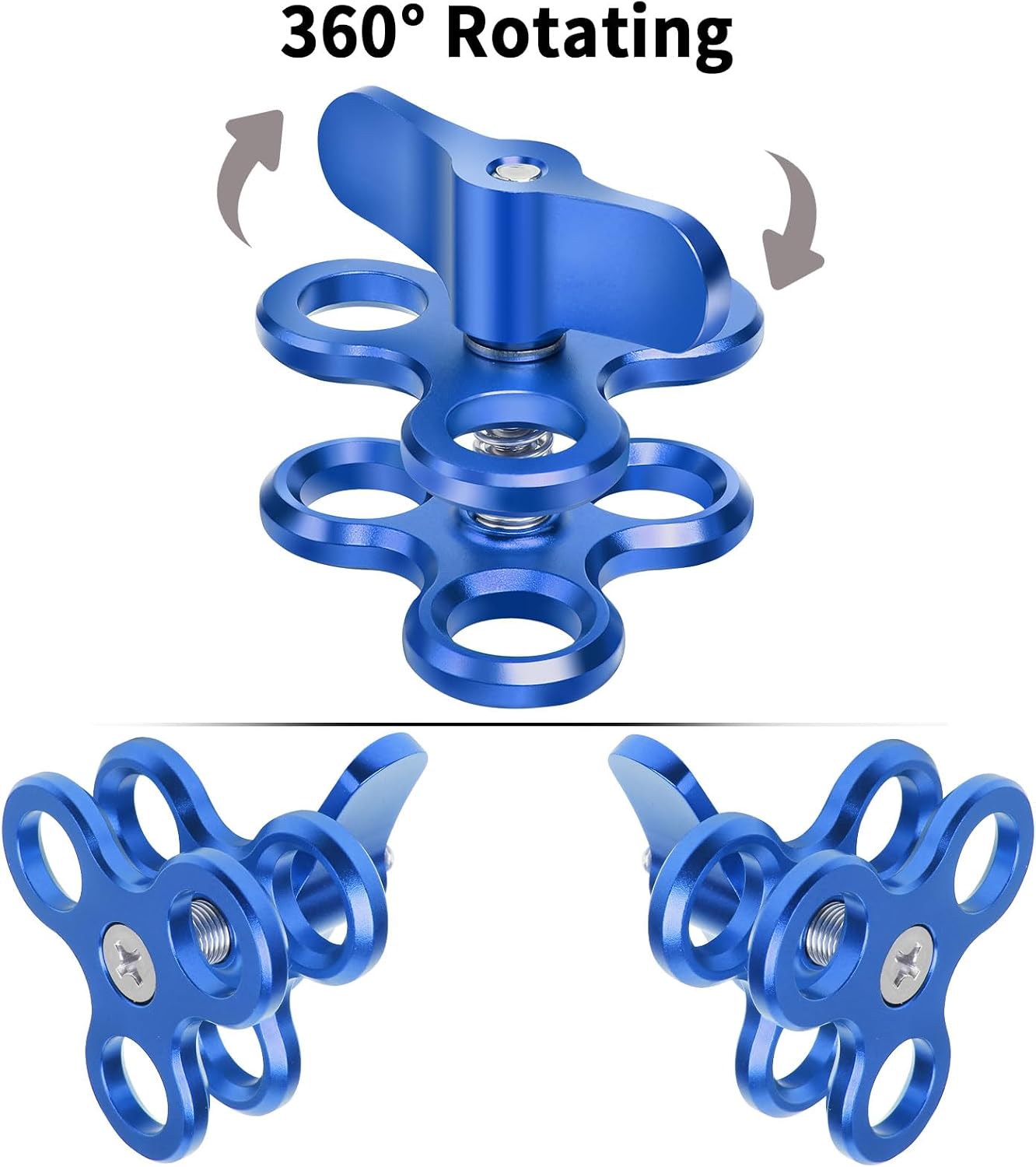 Abrazadera aluminio cámara subacuática 1pulg set 2
