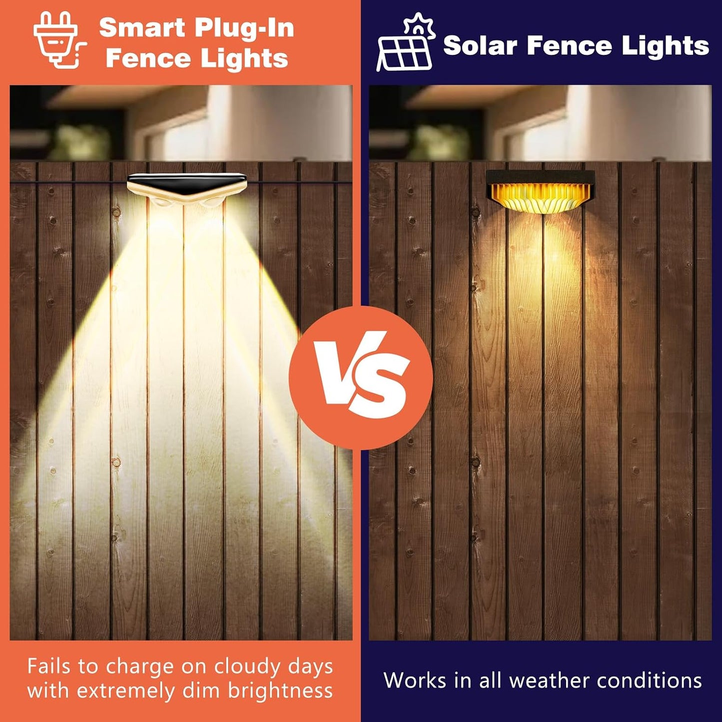 Luces valla exterior LED RGBIC 50pies app control remoto IP67