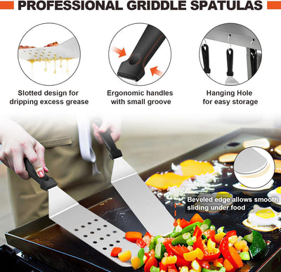 Set 8 accesorios parrilla Blackstone acero inox aleta