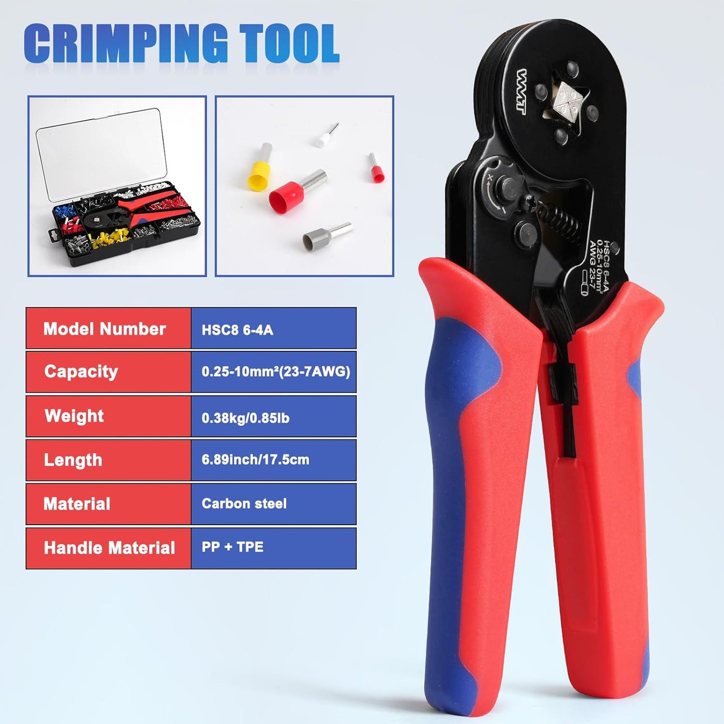 Kit herramientas crimpadoras AWG 23-7 1700 pzas