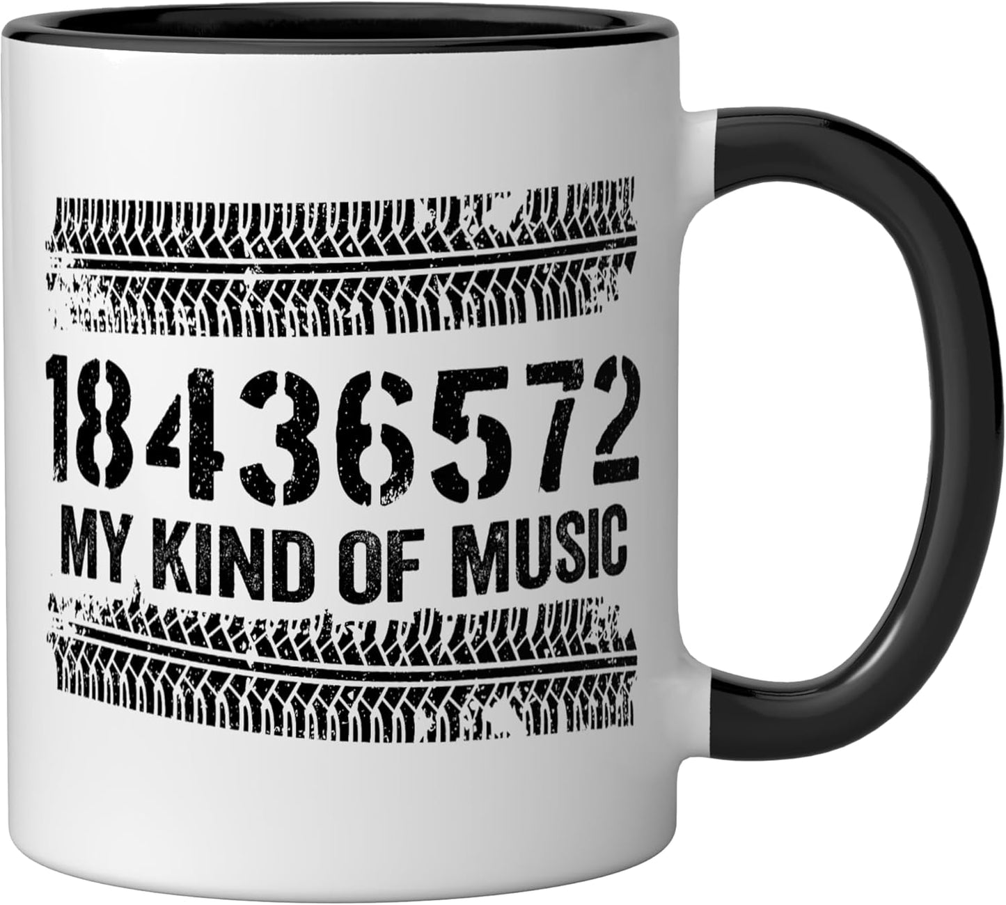 Taza de cerámica Firing Order Big Block V8 negro/blanco
