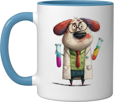 Taza Cerámica Laboratorio Perro Azul/Blanco