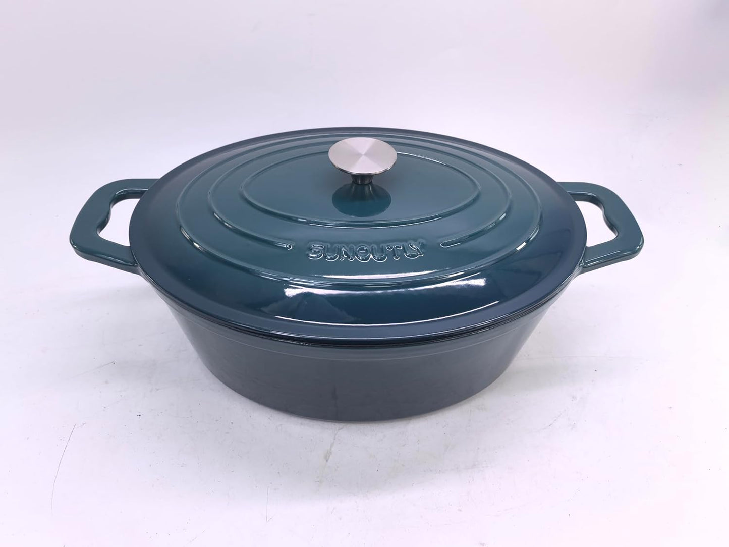 Horno holandés hierro fundido esmaltado 9.3qt con tapa libro cocina