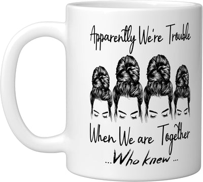 Taza de cerámica blanca Apparentemente somos problemas cuando estamos juntos