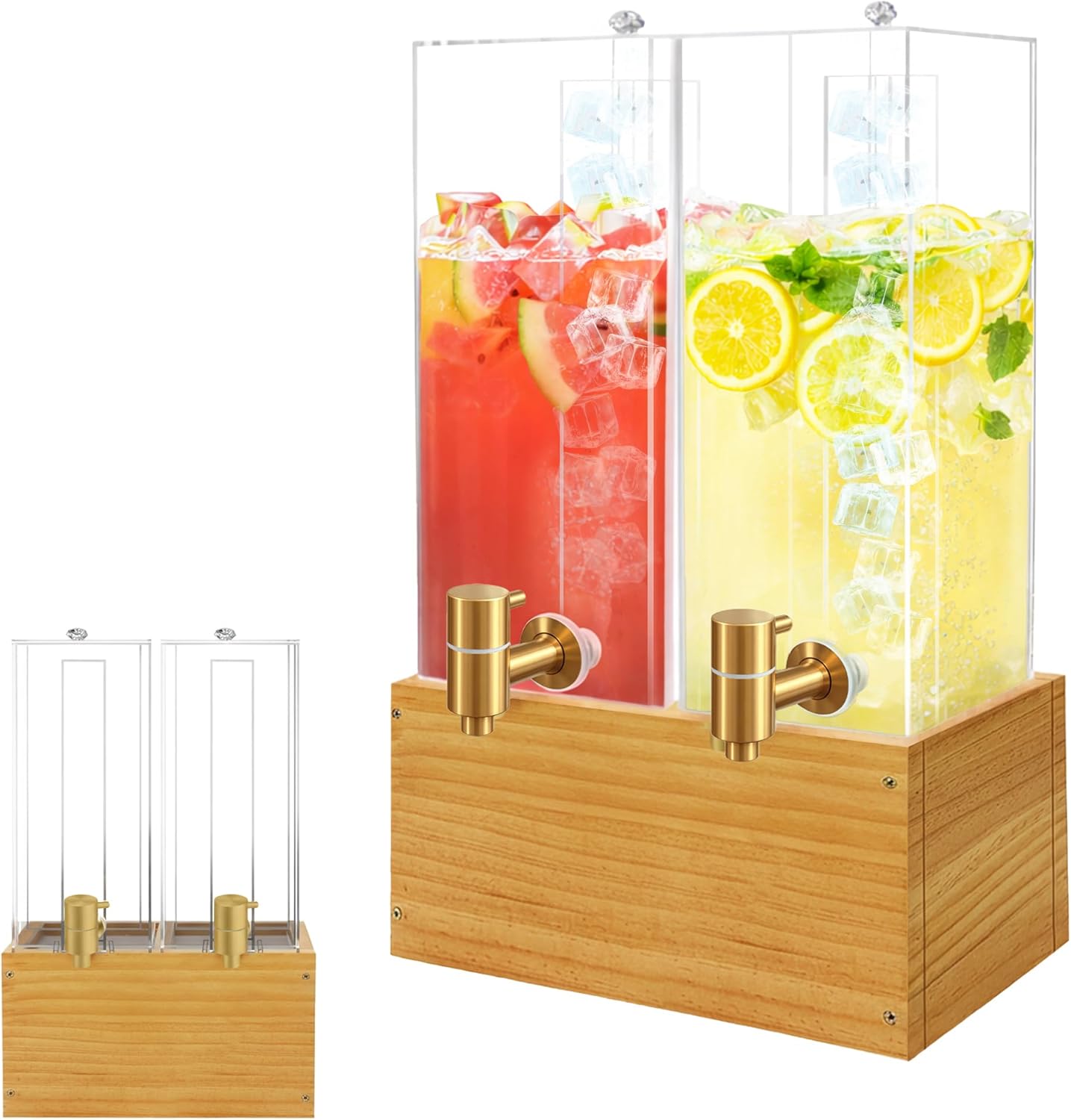 Dispensador bebidas soporte madera 4gal