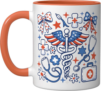 Taza Cerámica Patriótica 250ml Bandera Americana