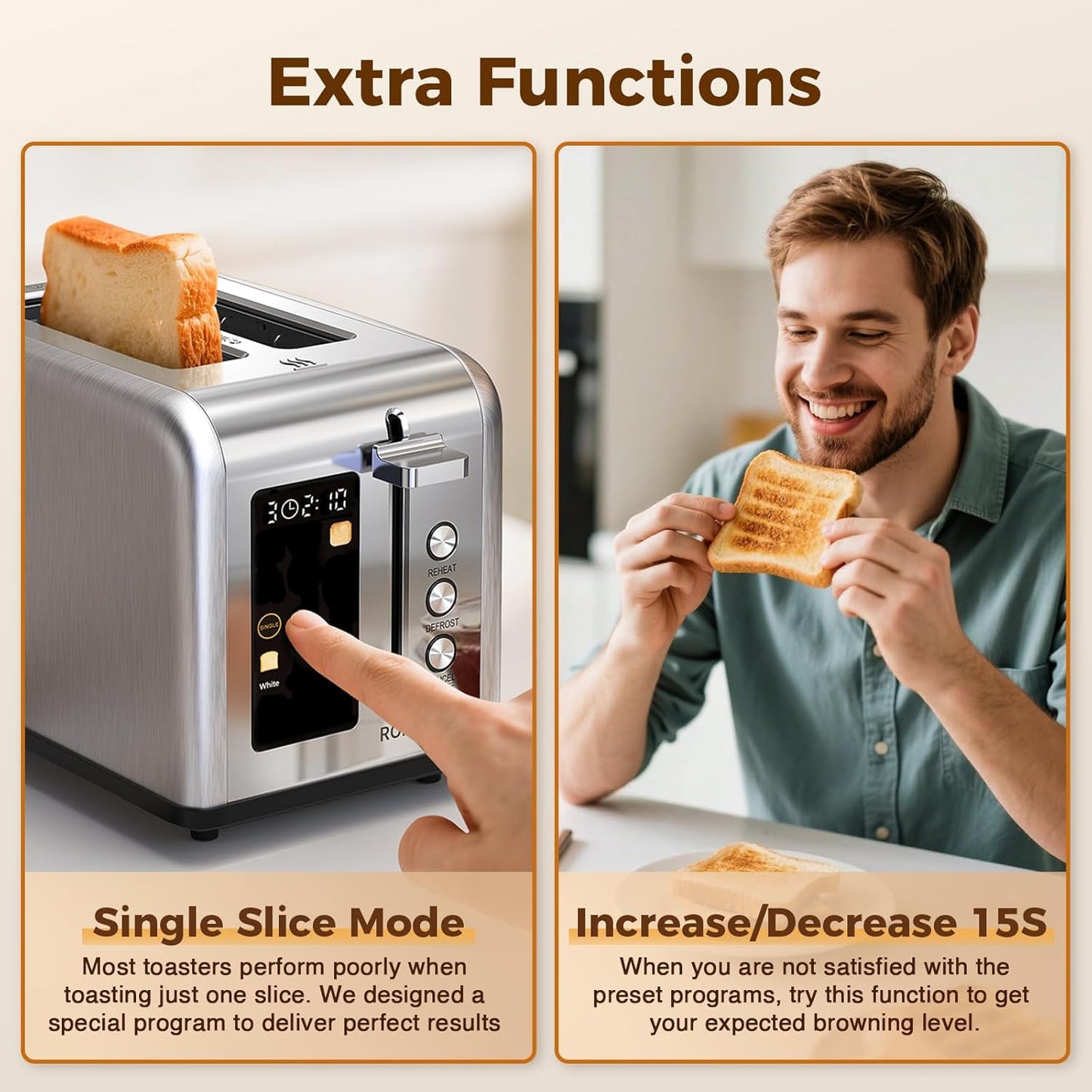 Panini 2 Rebanadas Acero Inox con Pantalla Digital