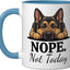 Taza Cerámica Perro Duerme Hoy Azul/Blanco