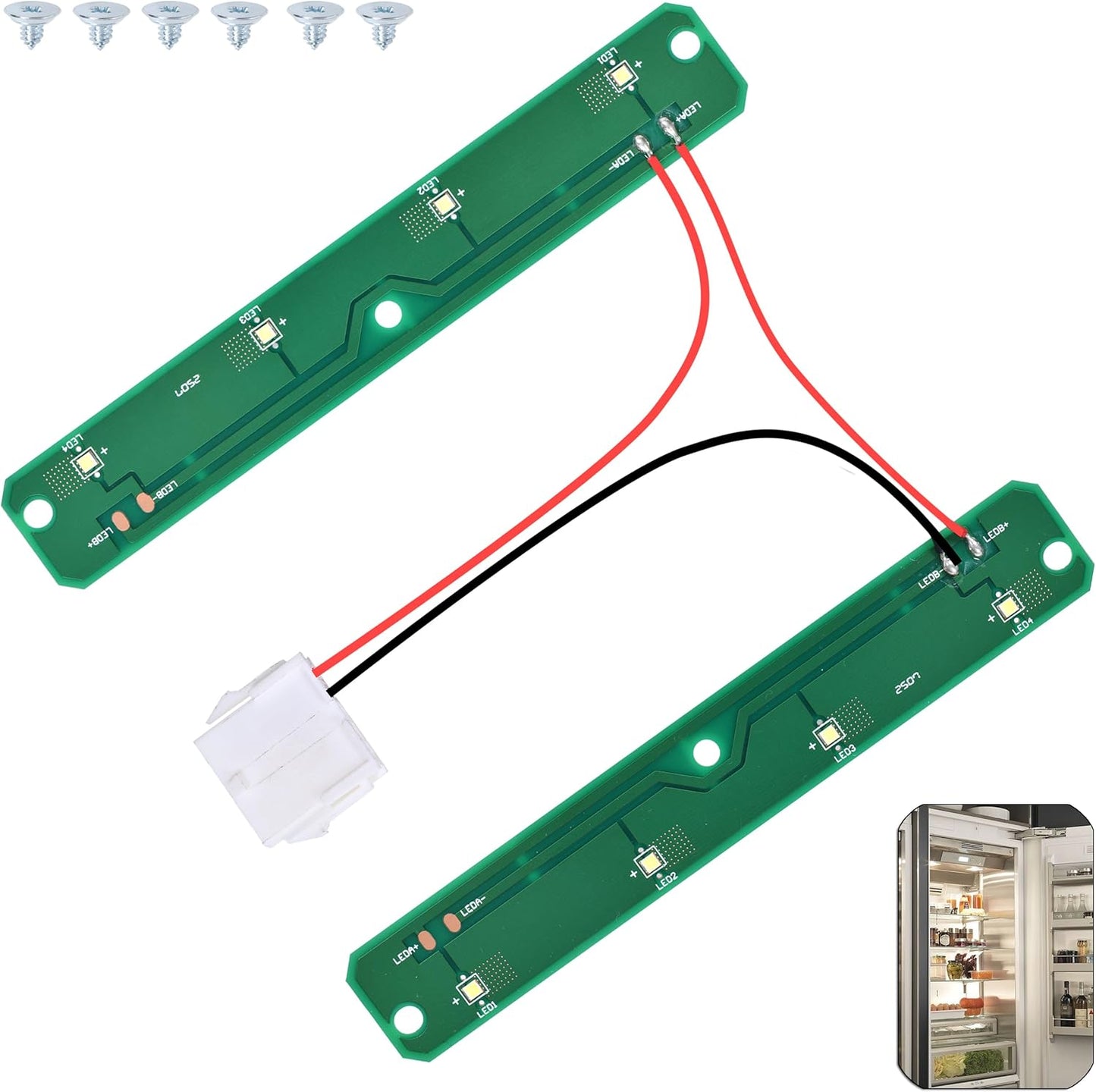 Luz LED refrigerador comp Whirlpool repuesto 6 piezas