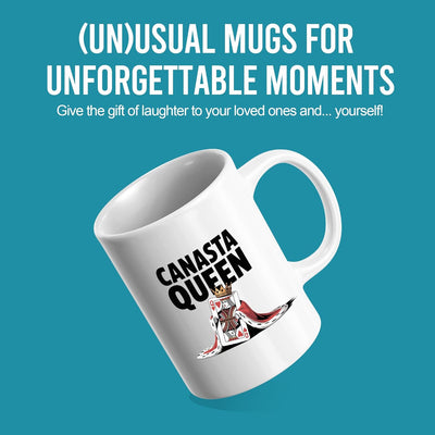 Canasta Queen Canasta - Taza de cerámica 11 oz color blanco