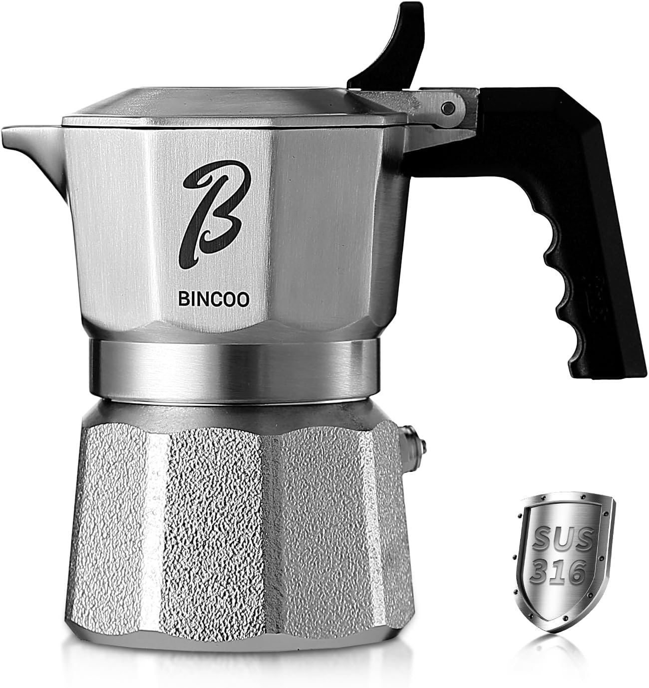 Cafetera Espresso Acero Inox 316 Tres Válvulas Plateado