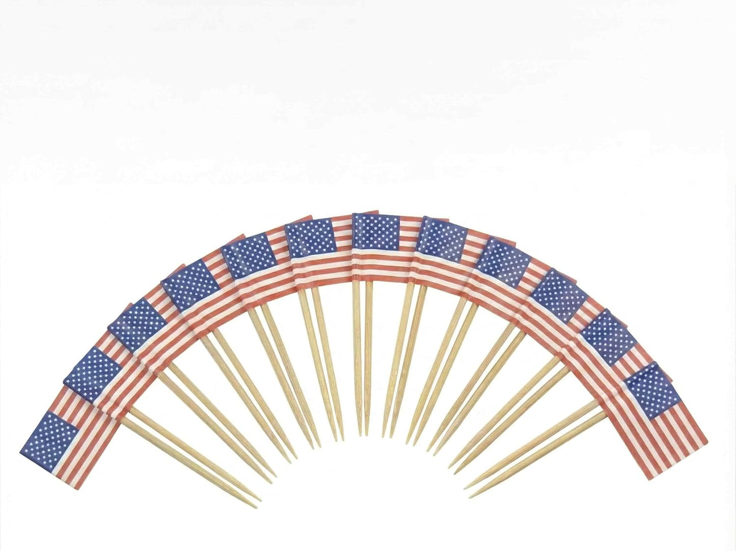 Palillos de bambú 2.6 pulgadas con banderas para fiestas y eventos