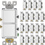 20 Interruptores Luz Doble 15A 120V Autoconectado UL Blanco