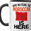 Taza cerámica de Marruecos divertida negra/blanca