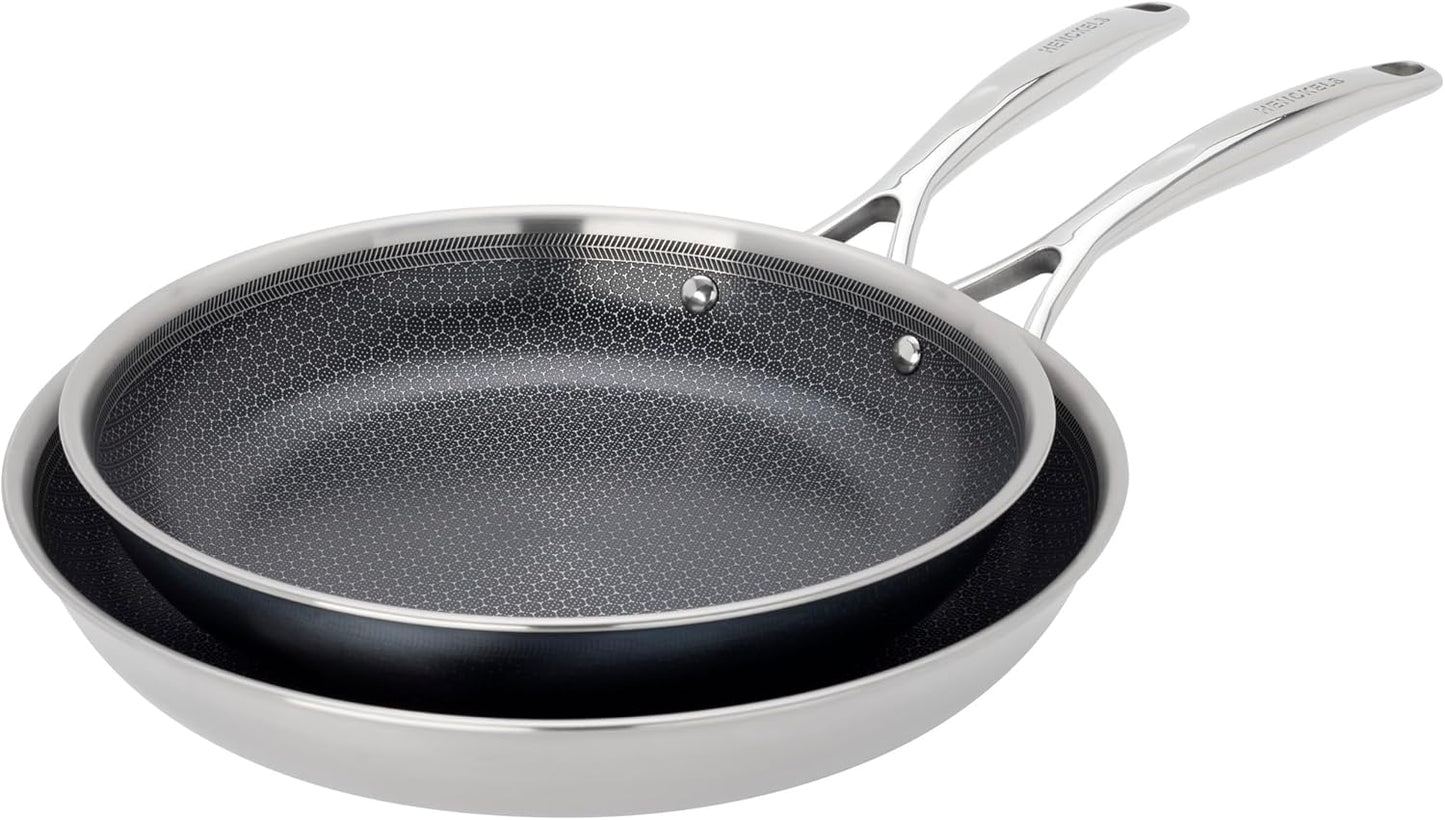 Juego 2 sartenes cerámica acero inox