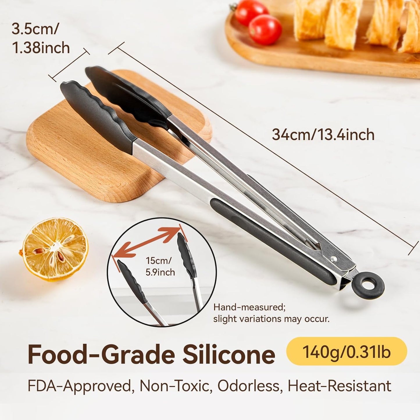 Pinzas silicona acero inox wok hierro forjado con tapa vidrio