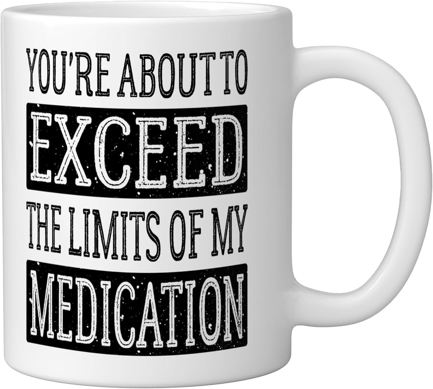 Taza cerámica para introvertido blanco sin límites de medicación