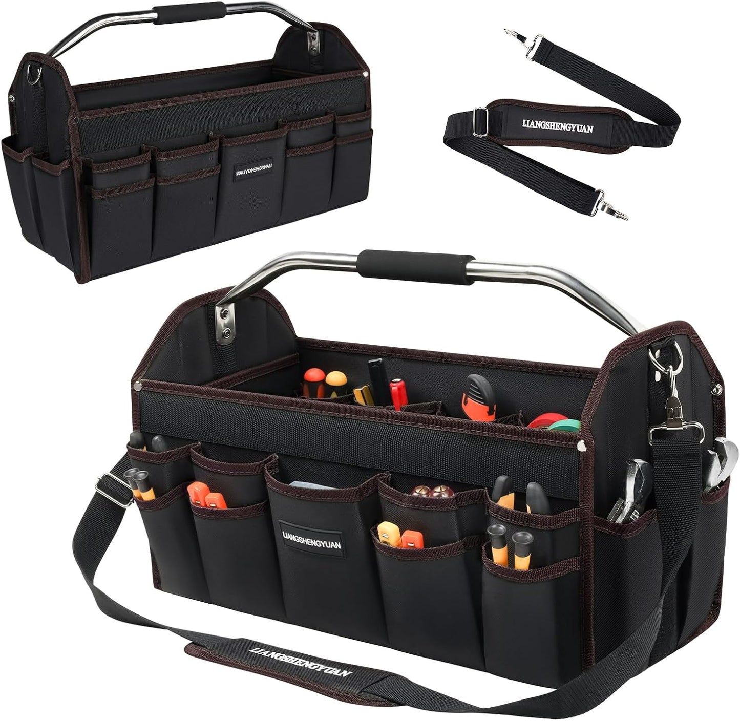 Bolsa herramientas 22pulg 30 bolsillos impermeable plegable