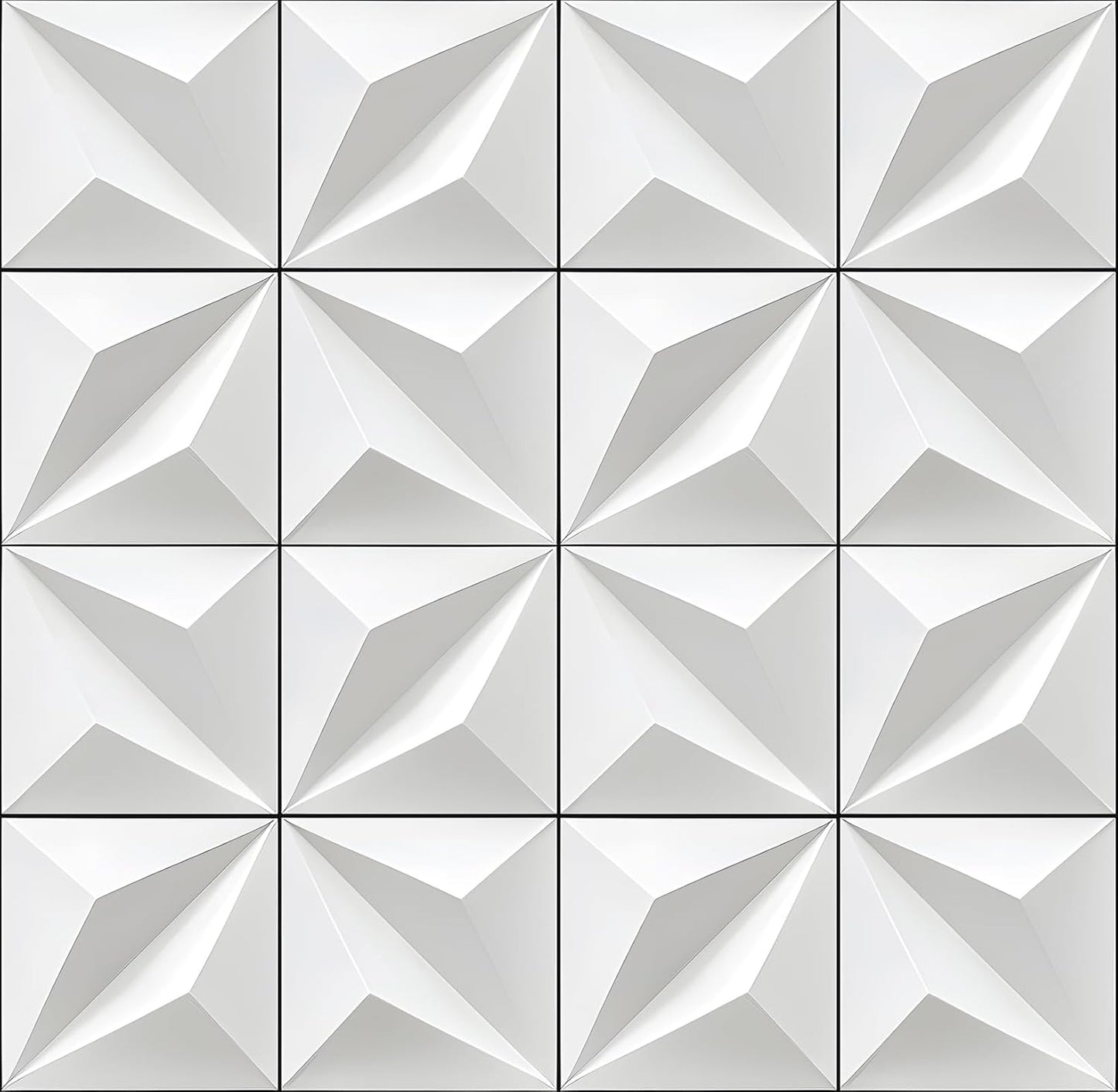 Papel tapiz 3D azulejos blancos autoadhesivos