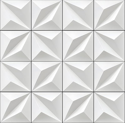 Papel tapiz 3D azulejos blancos autoadhesivos
