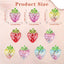 Imanes de fresa decorativas para refrigerador, 10 unidades, regalo para niñas y mujeres