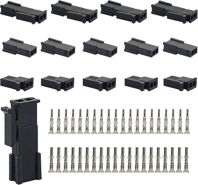 Set 10 Conectores Doble Fila 2 Pines Comp Molex