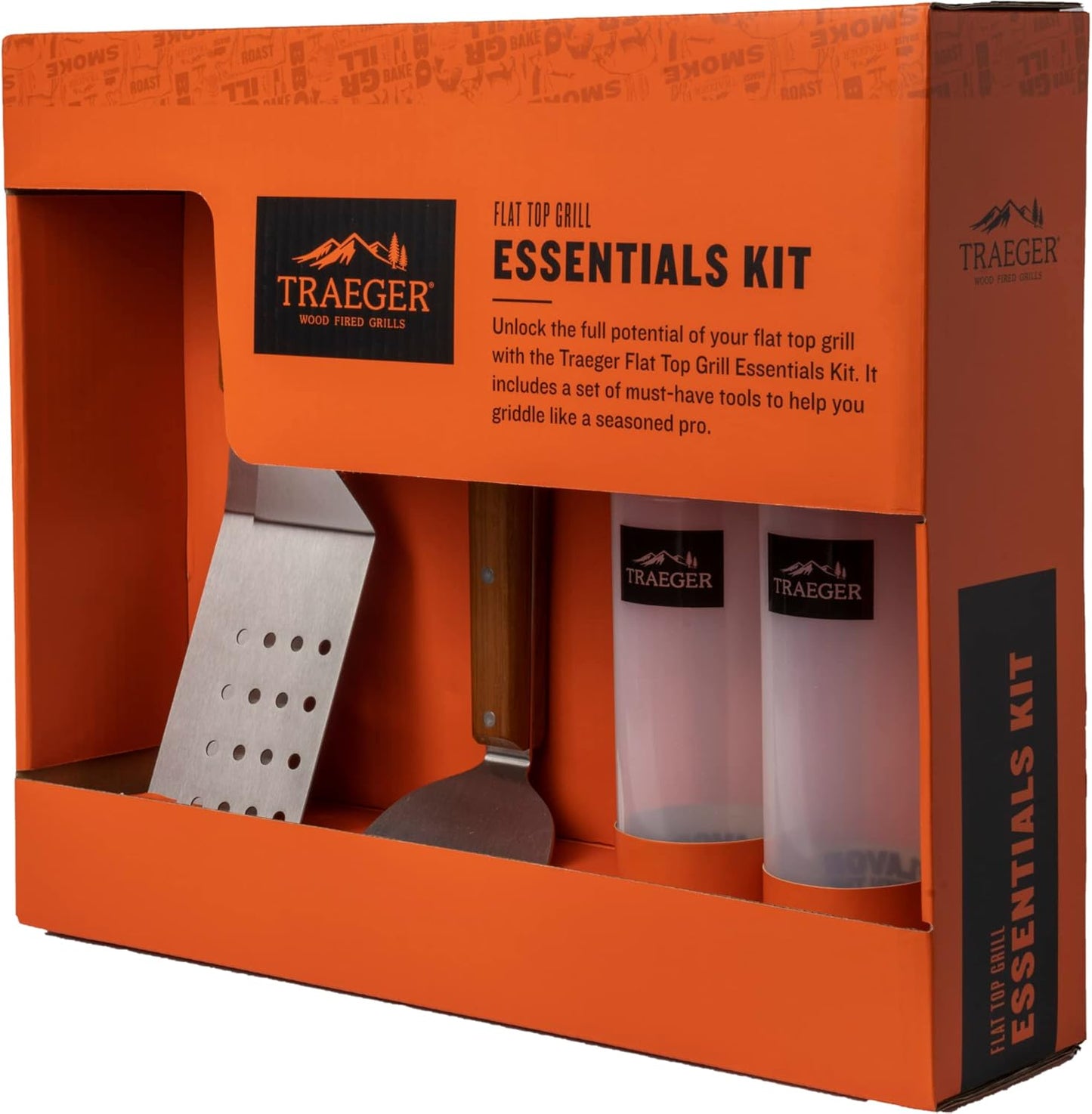 Kit accesorios Traeger Grills BAC733 2 espátulas raspador botellas