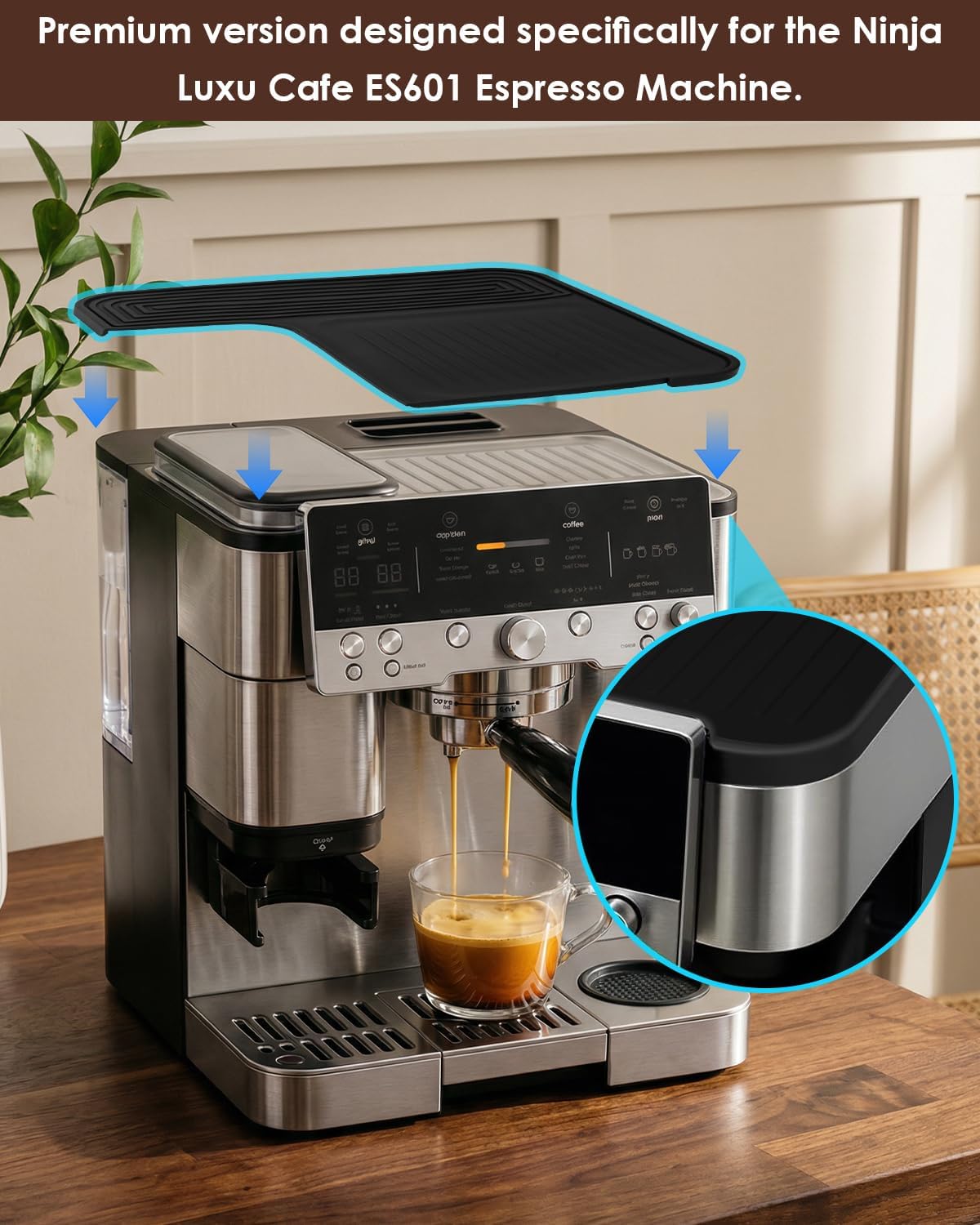 Alfombrilla silicona para máquina espresso Ninja ES601/701