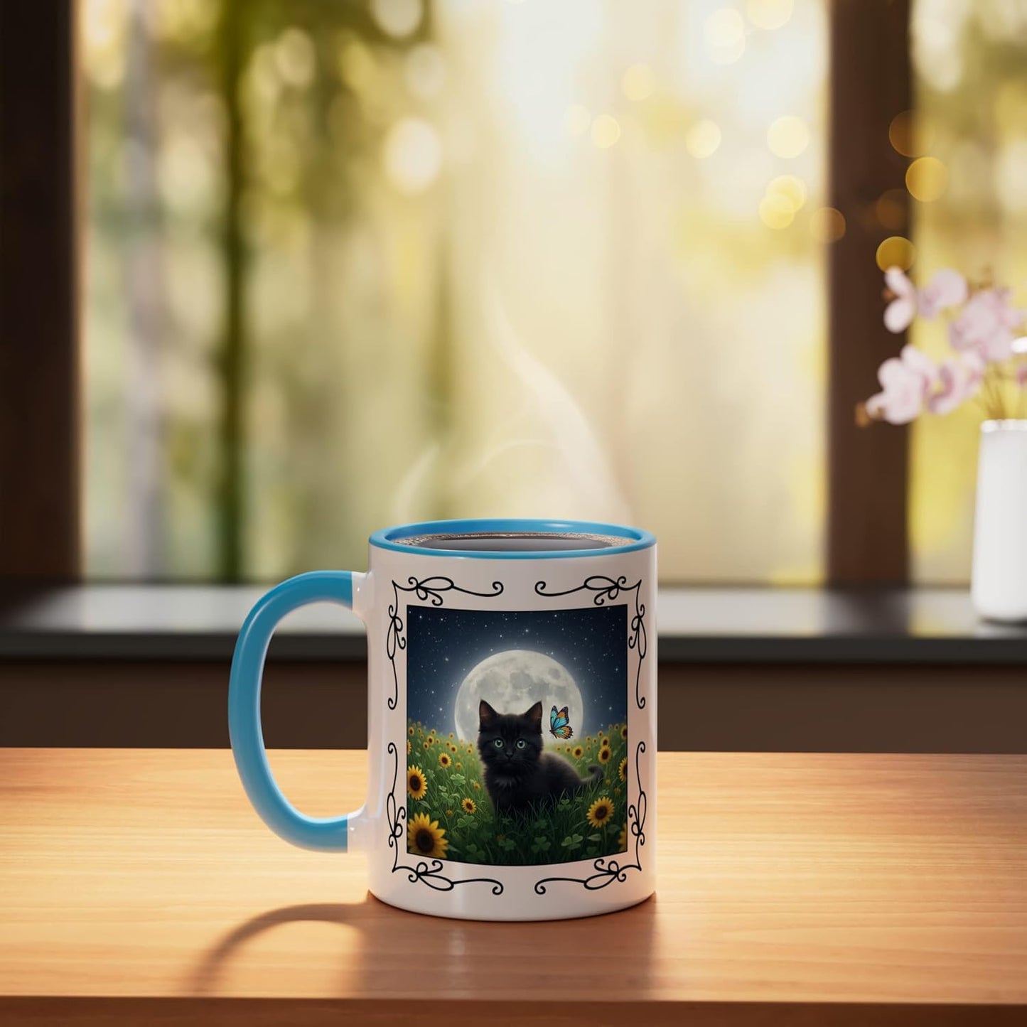 Taza Cerámica Estilo None Azul/Blanco