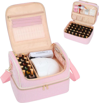 Organizador esmalte uñas doble capa 45 botellas y lámpara